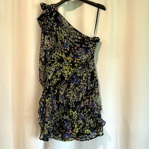 MM couture chiffon flowy mini dress